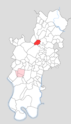 Map showing Ghirauli in Tundla block