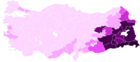 Turkish general election HDP votes by province.png