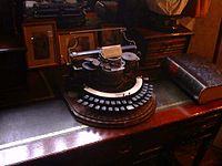 The typewriter at the end time of the 19th century