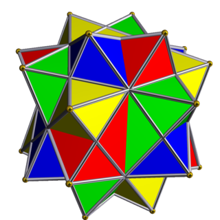 <span class="mw-page-title-main">Compound of four octahedra with rotational freedom</span> Polyhedral compound