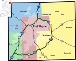 Fort Wayne Indiana Zip Code Map Fort Wayne, Indiana   Wikipedia