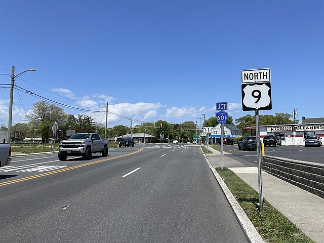 US 9 northbound past US 30 in Absecon