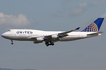 United Airlinesin entinen Boeing 747-400.