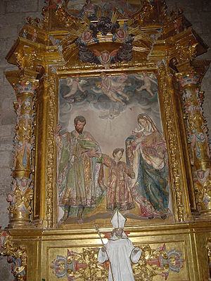 Valladolid monasterio Valbuena 26 iglesia retablo sagradafamilia lou.jpg