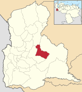 Locatie van de gemeente in Táchira