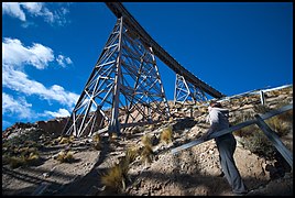 Vista del viaducto desde abajo.