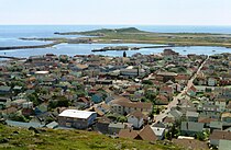 Vista general del pueblo de Saint-Pierre desde el norte