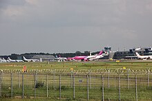 View from spotter's platform for runway 09