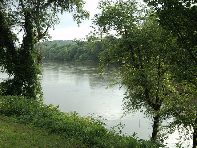 The Dan River in downtown Danville