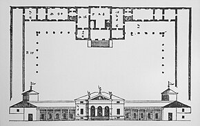 Villa projet Saraceno publié dans I Quattro Libri dell'Architettura