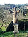 Sculpture of Pio of Pietrelcina in Villa di Galceto in the province of Prato