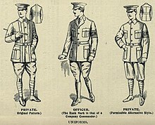 The Approved Volunteer Training Corps uniforms, published in February 1915 VolunteerTrainingCorps Uniforms.jpg