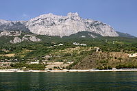 The Ai-Petri's peak is 1,234.2 metres (4,049 ft) above mean sea level.[172]