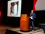 English: Polish Wikimedian Stefaniak at Wikimania 2015