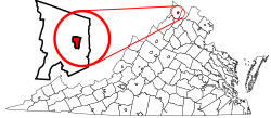 Location within Virginia