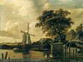 Větrný mlýn na řece (asi 1659/1660)