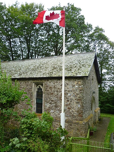 File:Wolford Chapel and Canadian flag 7902612172.jpg