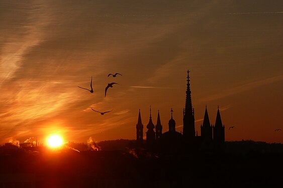 silhouette of Würzburg (Germany)