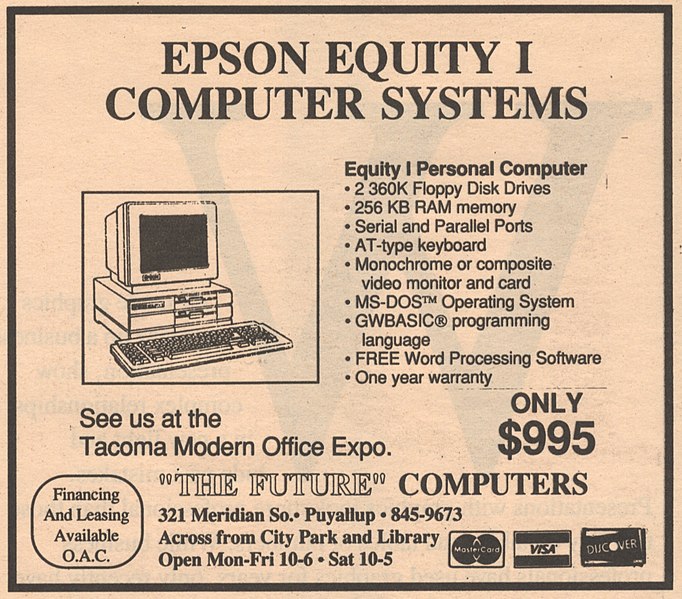 File:"The Future" Computers - Epson Equity I - May 1987 Puget Sound ComputerUser advert.jpg