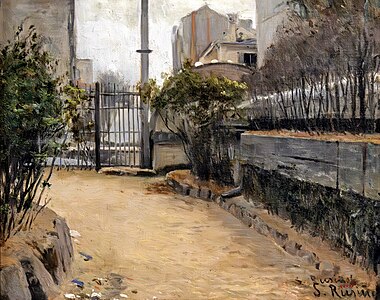 Jardin de Montmartre, entre 1890 et 1891, Barcelone, musée national d'Art de Catalogne.