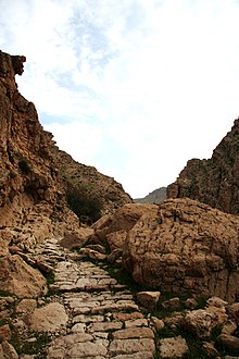 Pathway uit het oude Sassanidische tijdperk in Behbahan, Perzië