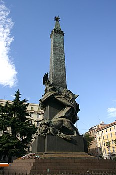 0318 - Milano - Giuseppe Grandi (1843-1894) - Monument till de 5 dagarna, (1895) - Foto Giovanni Dall'Orto.jpg
