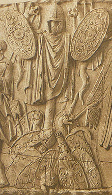 Dacian armaments 057 Conrad Cichorius, Die Reliefs der Traianssaule, Tafel LVII (Ausschnitt 02).jpg