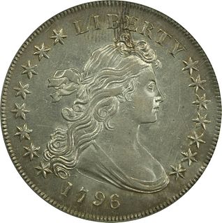 <span class="mw-page-title-main">Draped Bust dollar</span> United States dollar coin minted from 1795 to 1803