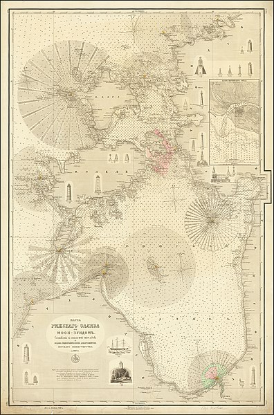 File:1869 Russian nautical chart of the Gulf of Riga.jpg