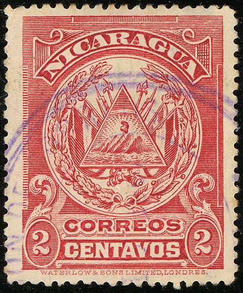 File:1907ca 2c Nicaragua Used Yv221 Mi196.jpg