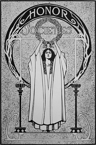 "Honor Societies", illustration from the 1909 Tyee (yearbook of the University of Washington)