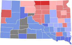 1914 United States Senate election in South Dakota results map by county.svg