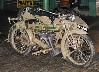 1922 Matchless Model H 1000cc motorcycle and sidecar combination at Beamish Museum