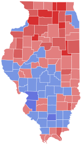 1954 United States Senate election in Illinois results map by county.svg