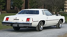 1977 Pontiac Grand Prix (rear) 1977 Pontiac Grand Prix in white, rear right (Hershey 2019).jpg