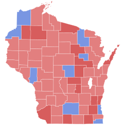 1986 United States Senate election in Wisconsin results map by county.svg