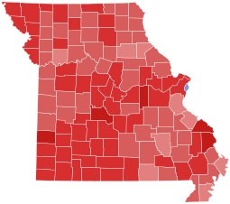 1988 United States Senate election in Missouri results map by county.svg