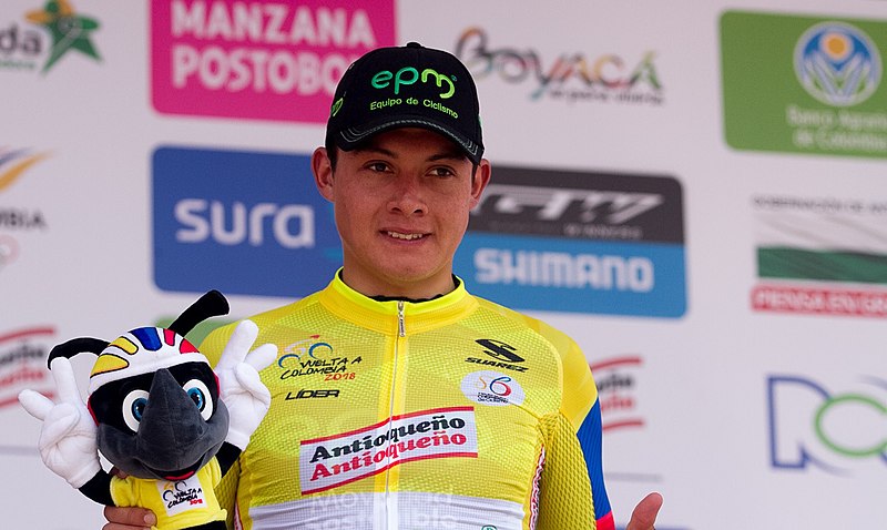 File:1 Etapa-Vuelta a Colombia 2018-Ciclista Rodrigo Contreras Lider General.jpg