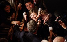 President Bush speaking with guests 2002 State of the Union (23750222284).jpg