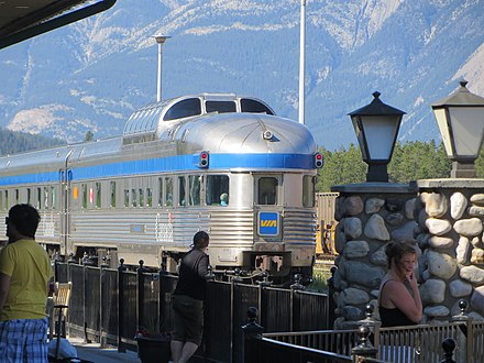 The VIA train at Jasper, Alberta