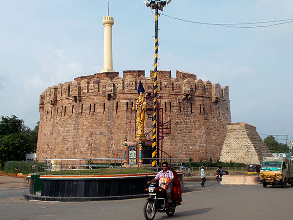 Image: 23   Telugu Talli Statue with Kondareddy Buruju as background