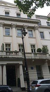 37 Eaton Square, where Chamberlain lived most of the time while in London until 1935. 37 Eaton Square.jpg