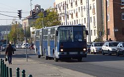 38B busz a Vermes Miklós utcában