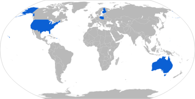 Map with AGM-158 operators in blue