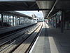 The tracks at Abbey Road DLR station in 2011