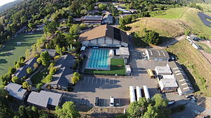 Aerial view of Athenian School pool area Aerial View of Athenian School Pool Area.JPG