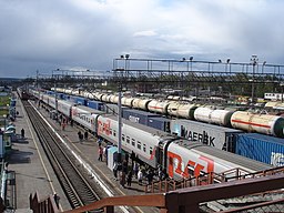 Agryz town, Republic of Tatarstan, Russia. Train station. Main view at the area.jpg