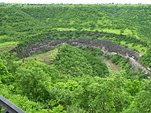 Panoramic view of Ajanta Caves from the nearby hill Ajanta viewpoint.jpg