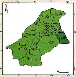 Mapa do Governatorate (árabe)