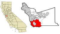 Alameda County California Incorporated and Unincorporated areas Fremont Highlighted.svg